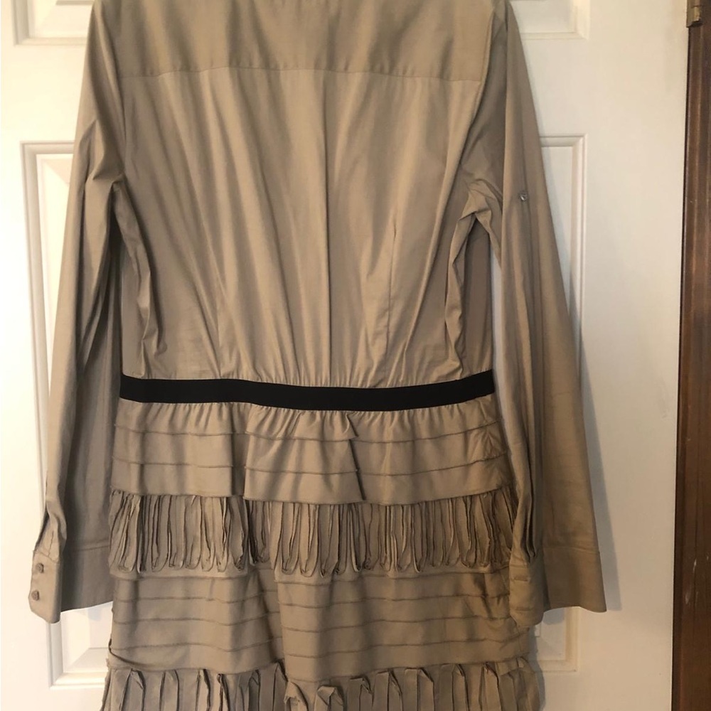 BCBG Tan Ruffle Dress - Picture 4 of 6